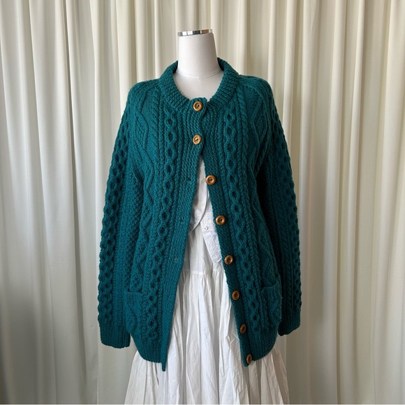 VTG Padraic O Maille Traditional Hand Knit Sweater fisherman’s Cable knit - Picture 4 of 9